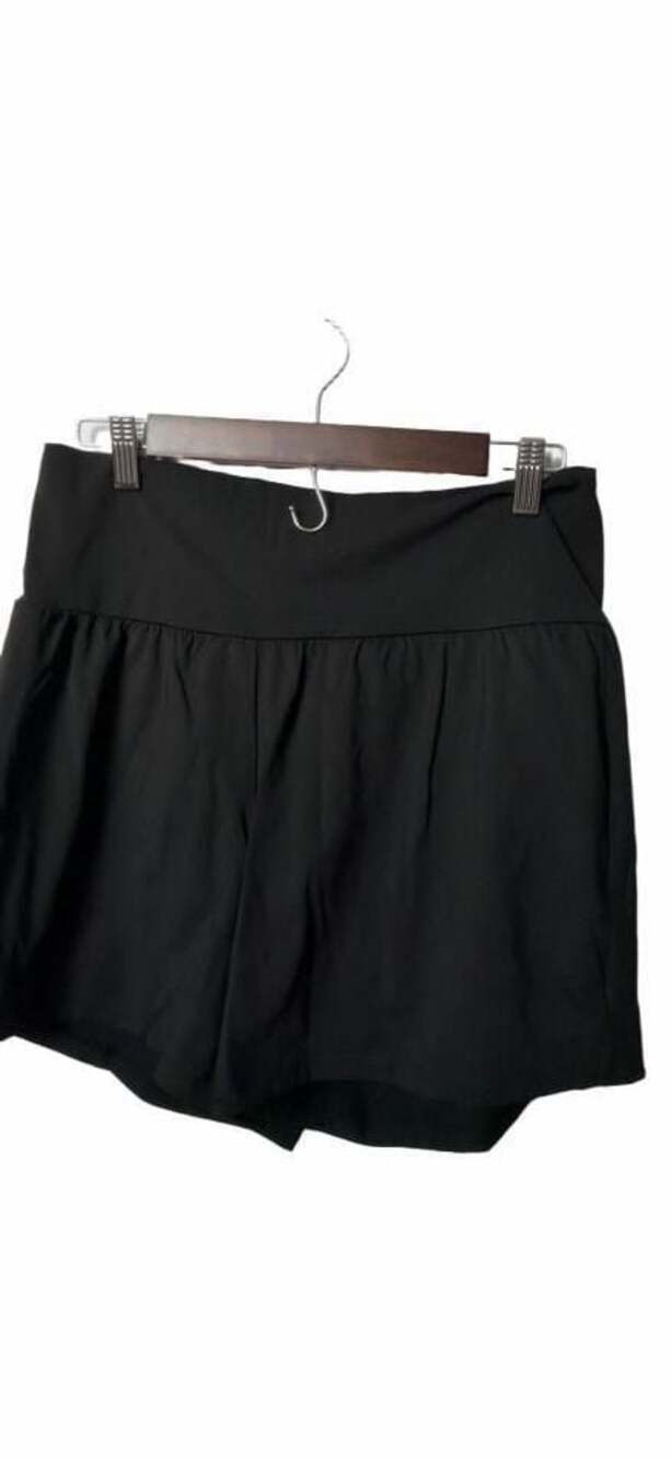 Halara Breezeful High Waisted Tummy Control Flowy Shorts, Black, XL Long_A0005